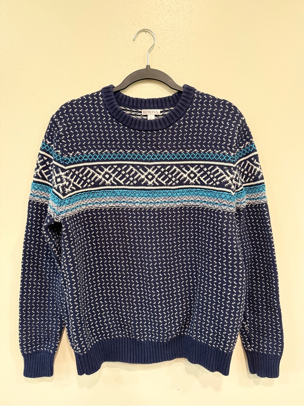 Merona Men’s 100%cotton Sweater Size Large